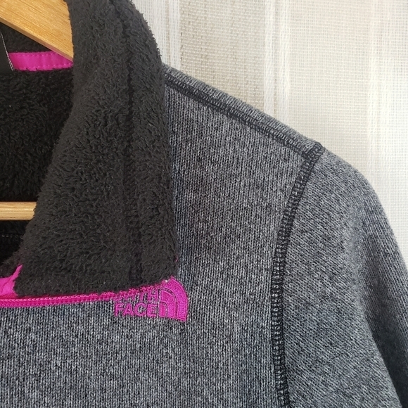 The North Face Banderitas Fleece Jacket Gray Girls Size Extra Large - Picture 4 of 12